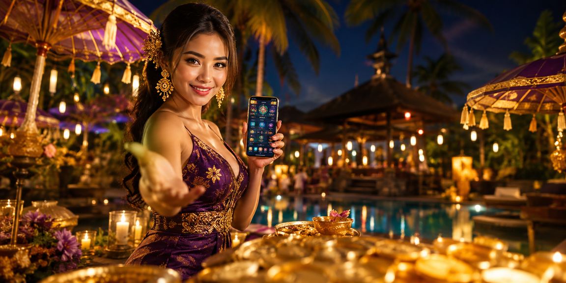 Suasana festival malam penuh cahaya saat pengguna menikmati promosi casino dan hiburan online